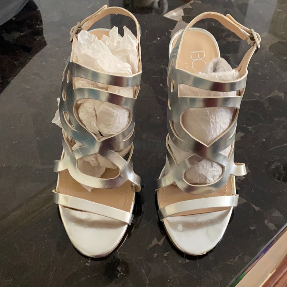 Silver BCBG Sandals